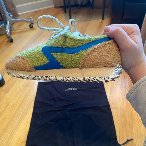 Rag & Bone Green Boucle Sneakers - Picture 8 of 9